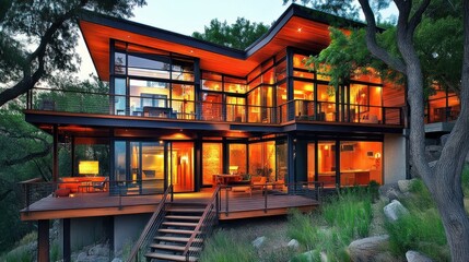 Stunning Modern House Design in a Lush Green Setting