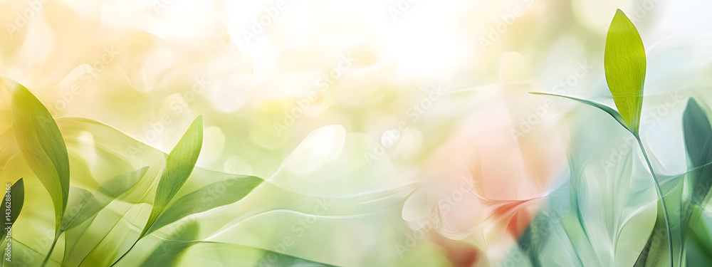 Poster art abstract spring background or summer background with fresh g