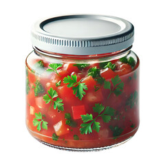 Salsa Jar Bottle PNG isolated on transparent background