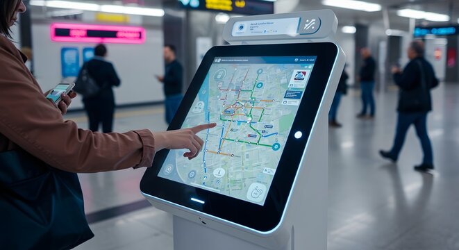 Interactive 3D Metro Map Kiosk with AR Overlay