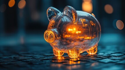 Glowing Piggy Bank
