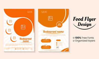 Creative food & restaurant  poster template for marketing social media post.