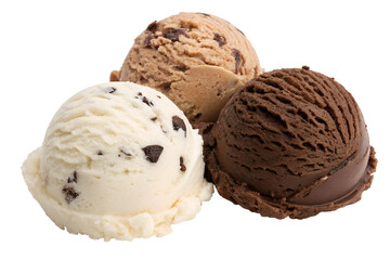 Ice Cream Scoops Ball Chocolate Vanilla