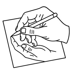 Hand Drawing Hand Illustration – Artistic Creativity and Imagination Icon