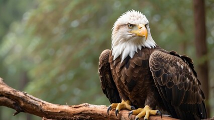 Obraz premium bald eagle on a branch
