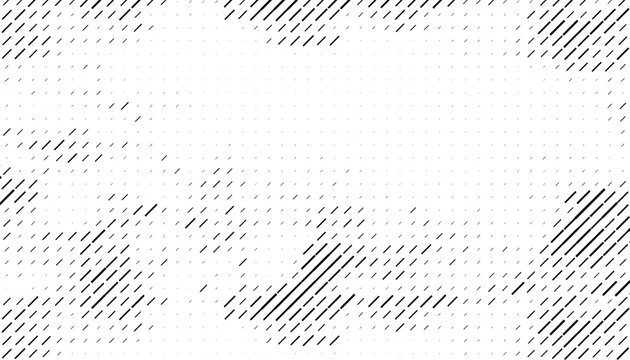 Black and white abstract diagonal dash line pattern on diagonal ways. For sporty background and jersey design. Vector Format Illustration. 