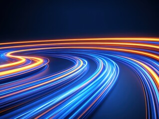 Abstract vibrant light trails