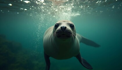 Obraz premium seal in water