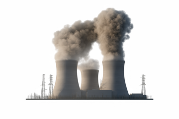 Nuclear Power Plant Emitting Smoke