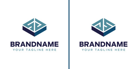 Naklejka premium Letters SJ and JS Box Logo, symbolizing strength, stability, and precision