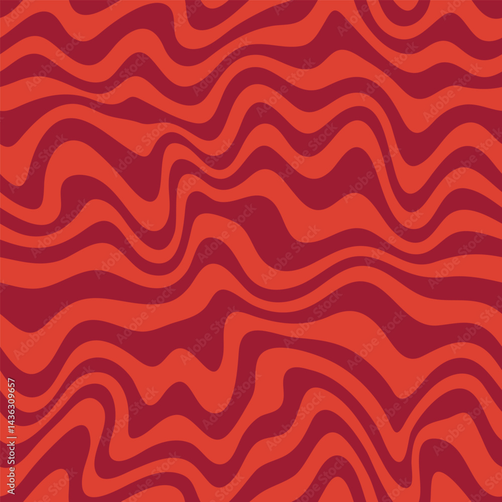 Aufkleber groovy retro seamless backgrounds with swirl burst, waves, twisted pattern, and grain paper textures