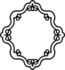 vintage frame with floral ornament