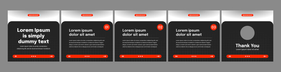 social media post carousel, editable layout template