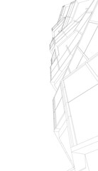 Architecture building. Design 3d background