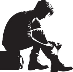 Boot Lacing illustration