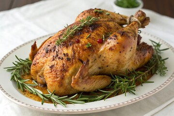 Festive Dinner Roasted Chicken Platter