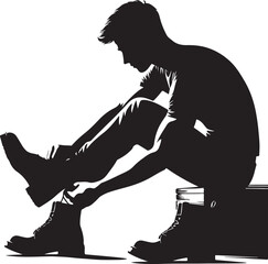 Boot Lacing illustration