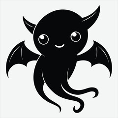 Octopus silhouette art illustration.