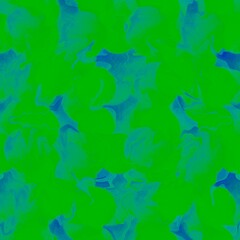 Gradient bright-green and deep-blue liquid merging and meandering; a square digital abstract illustration symbolizing the connection of greenery and water can be used as texture or background.