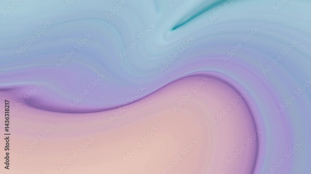 Poster Pastel abstract fluid motion with soft color transitions