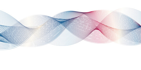 abstract blue redwave line on the white background image unique pattern graphics element modern summer creative gradient effect on the line vector illustration futuristic technological canvas template