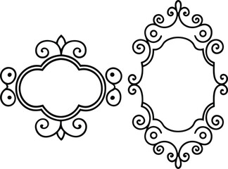 abstract floral frame