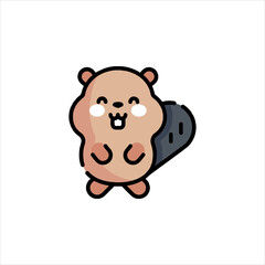 vector illustration of cartoon bear