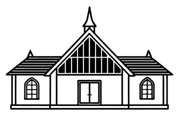 Minimalist House Line Art Vector | House Logo Icon Clipart Illustration on White Background