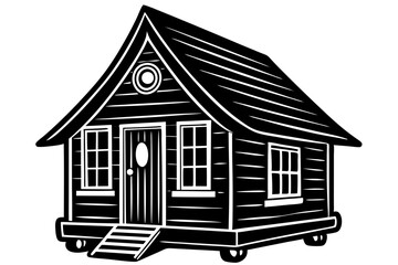 Minimalist House Line Art Vector | House Logo Icon Clipart Illustration on White Background