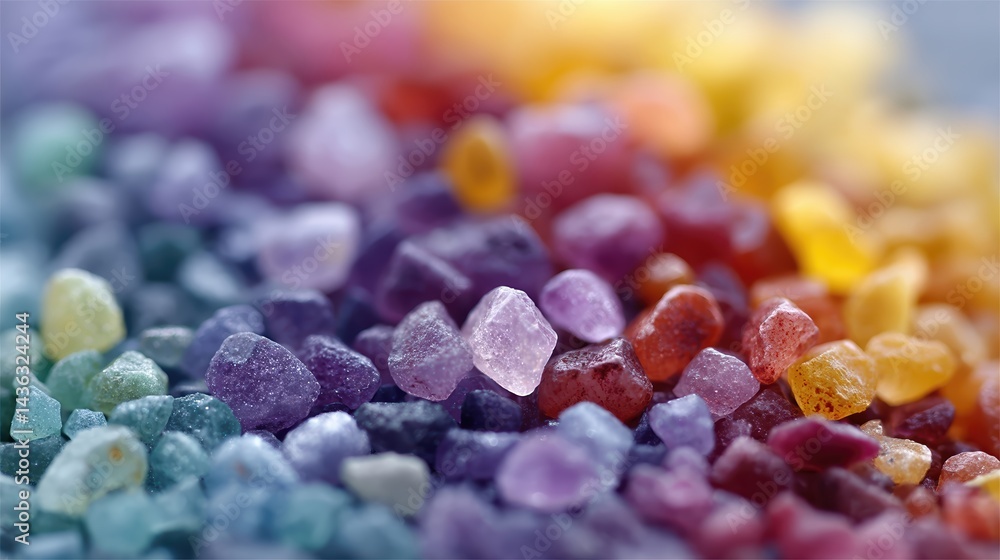Poster Discovering natures rainbow gems in vibrant hues across a colorful array