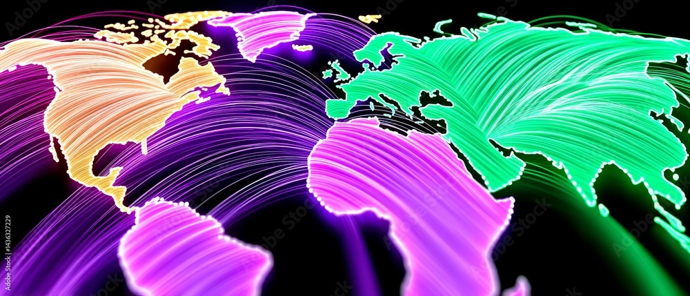 Aufkleber global business network secured by quantum cryptography innovative technology digital environment fu