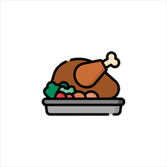 vector illustration of a chicken