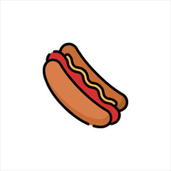 hot dog vector illustration