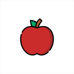 red apple vector illustration