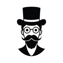 Minimalist Black and White Vector Illustration