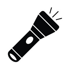Minimal Flashlight Vector Icon