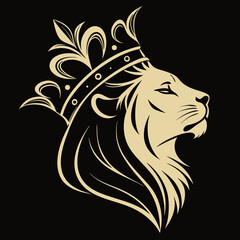 Lion Face Logo Vector Design