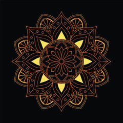 Circular pattern in the form of a mandala. Henna tattoo mandala. Mehndi style. Decorative pattern in oriental style. Coloring book page.