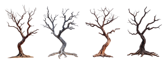 Dry Trees with Transparent Background for Artistic and Nature Inspired Projects