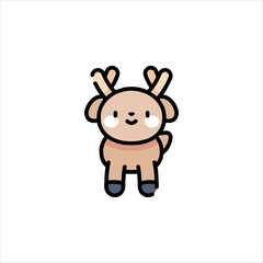 reindeer with christmas tree