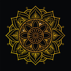 Circular pattern in the form of a mandala. Henna tattoo mandala. Mehndi style. Decorative pattern in oriental style. Coloring book page.