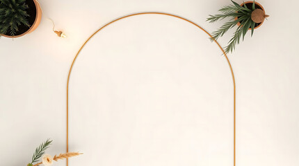 Linear Boho Aesthetic Arch Frame