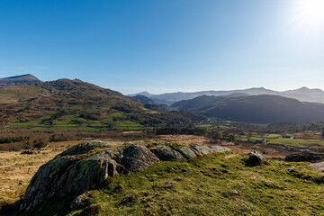 Trail on the cricular route of Moel Hebog, Beddgelert, Snowdonia national park
