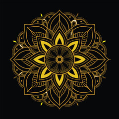 Circular pattern in the form of a mandala. Henna tattoo mandala. Mehndi style. Decorative pattern in oriental style. Coloring book page.