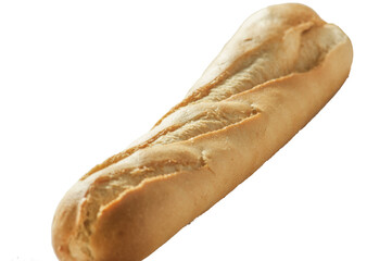 Loaf of bread in detail  on a white background,png