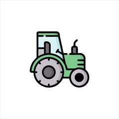 tractor isolated on white background