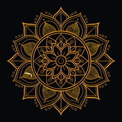 Circular pattern in the form of a mandala. Henna tattoo mandala. Mehndi style. Decorative pattern in oriental style. Coloring book page.