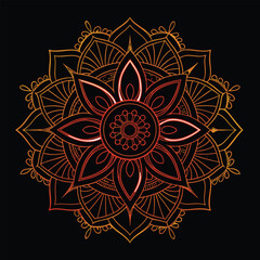 Circular pattern in the form of a mandala. Henna tattoo mandala. Mehndi style. Decorative pattern in oriental style. Coloring book page.