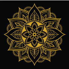 Circular pattern in the form of a mandala. Henna tattoo mandala. Mehndi style. Decorative pattern in oriental style. Coloring book page.