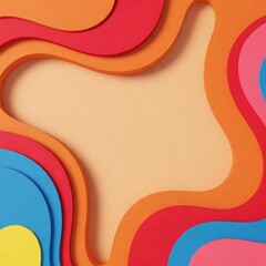 Abstract Colorful Paper Background with Curved Lines
